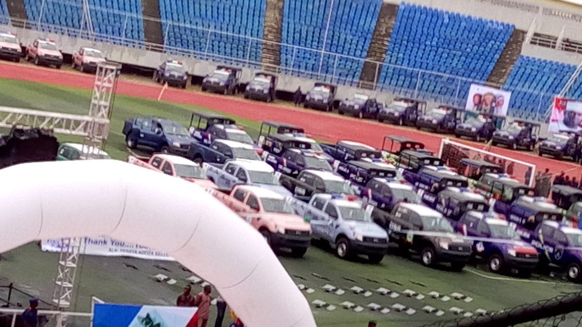 AyoOyalowo's tweet photo. Some of the security vehicles the Govt of Kogi State will later be donating today to security agencies. #KogiAt25 https://t.co/kPW58y01T0