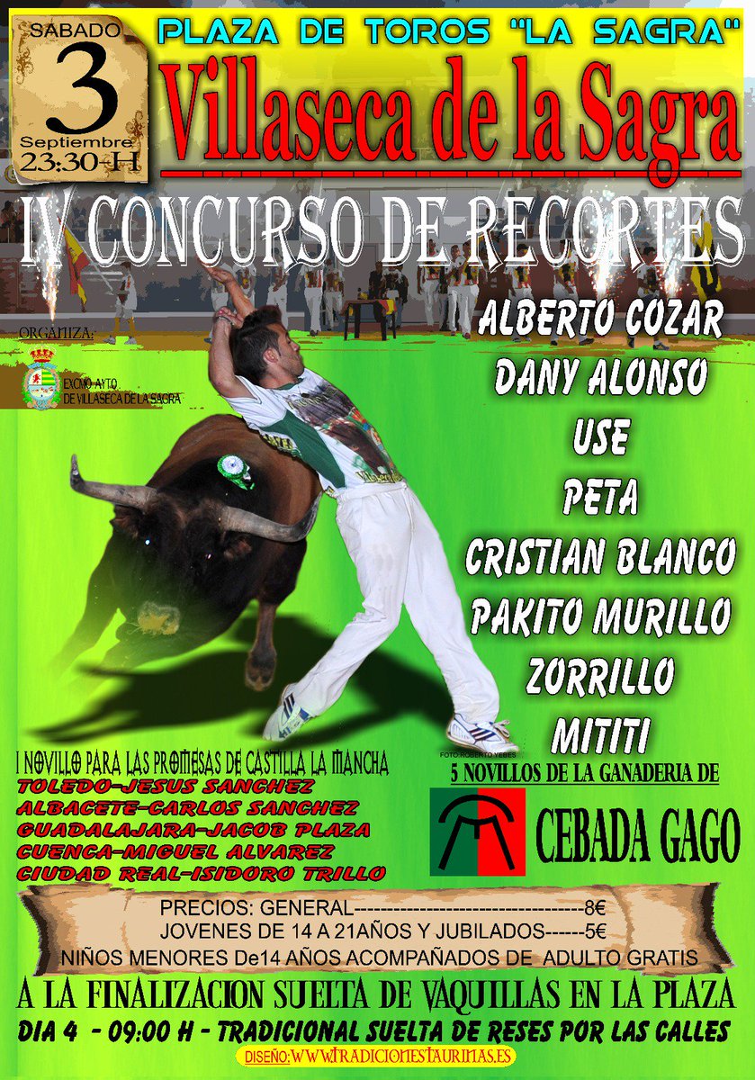 1 semana para la gran cita del festejo popular. Concurso con los mejores recortadores y las promesas de la comunidad