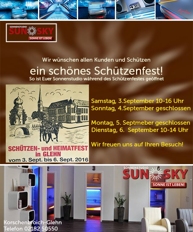 SunSky_Glehn's tweet photo. #Schützenfest in #Glehn im September 2016 > Unsere #Öffnungszeiten checken > https://t.co/AVN7yzHdLV https://t.co/7VJGq4260p
