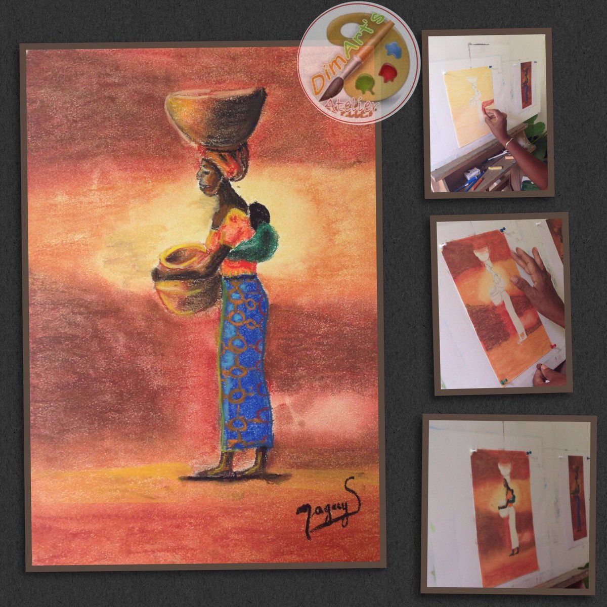 dimart_79's tweet image. Amazing Arts Student
#AfricanWoman #ChalkPastel #HowToColor #DimArtsAtelier 
Congrats to #MS for her Gorgeous ArtWok