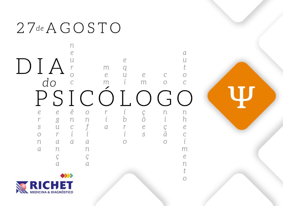 RichetLab's tweet image. Nossa homenagem ao profissional de Psicologia, fundamental no desenvolvimento emocional, pessoal e social.