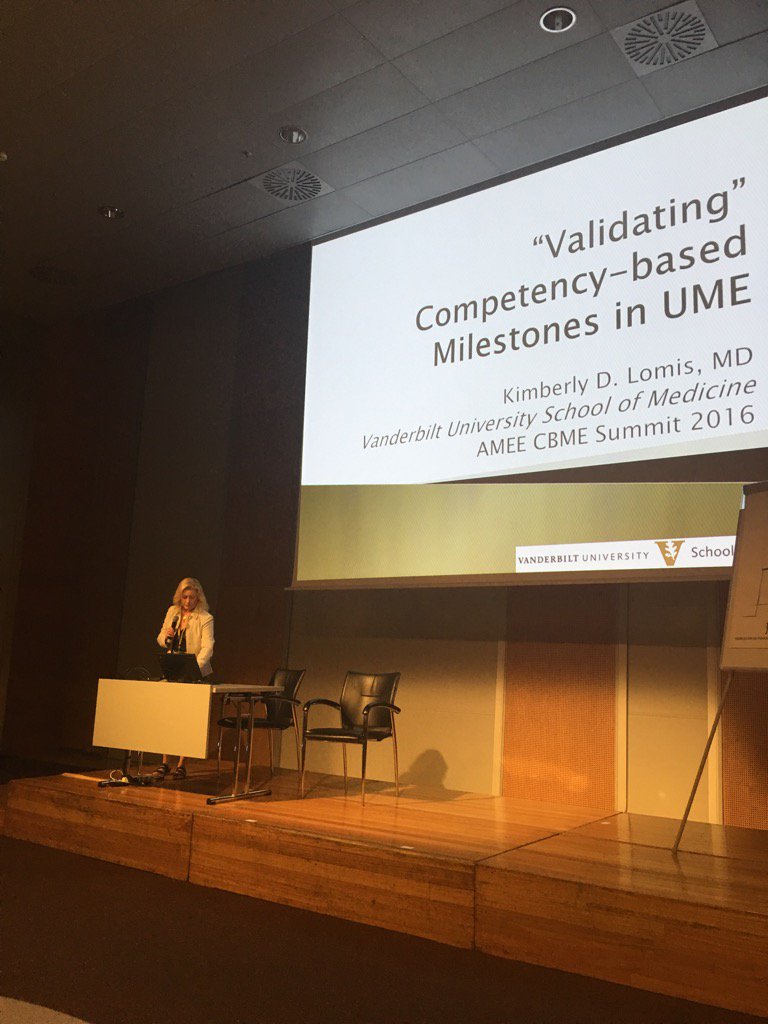 #CBME16 Kimberly Lomas presenting Vanderbilt #meded milestones validity study.