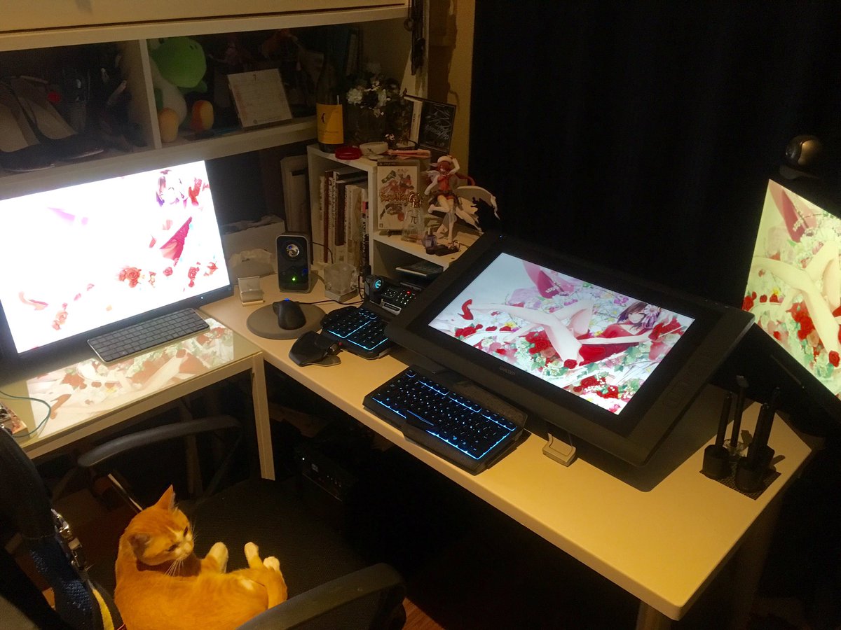れつな على تويتر 1日かけて液タブ寝かせて使えるようにデスク周り模様替えした やっぱs T R I K E5さんのアームレストにホイールとサイドキーついてるのが左手デバイスとしてちょうど良い れつな على تويتر 1日かけて液タブ寝かせて使えるようにデスク周り模様替えした やっぱs T R I K E5さんのアームレストにホイールとサイドキーついてるのが左手デバイスとしてちょうど良い