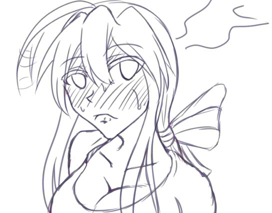 #弱音ハク版深夜のお絵描き一本60分勝負
最近絵を描いてなかったのでざっと一つ
お題《照れ顔》 