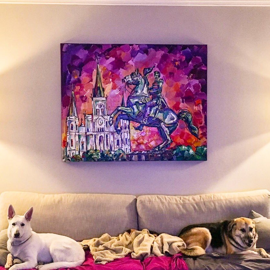 It's always great to get pics when the paintings find their new homes! 🎉🌟