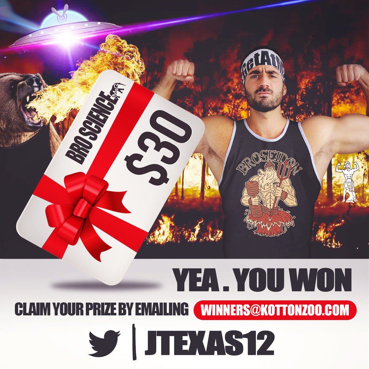 BroScienceGear's tweet photo. Congratulations @Jtexas12 - #BroSciencegear https://t.co/hOD9TSyTT4
