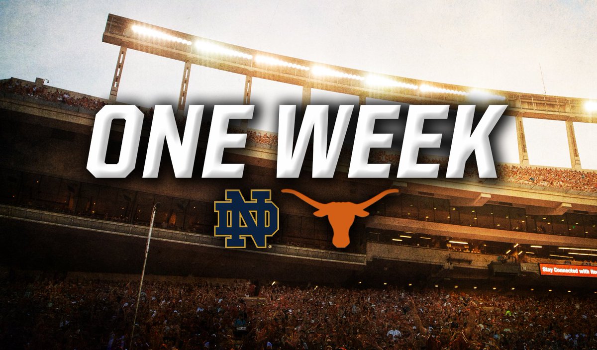 TexasFootball's tweet photo. One week until kickoff in the ATX! #HookEm #Believe https://t.co/4dkZBdEtlh