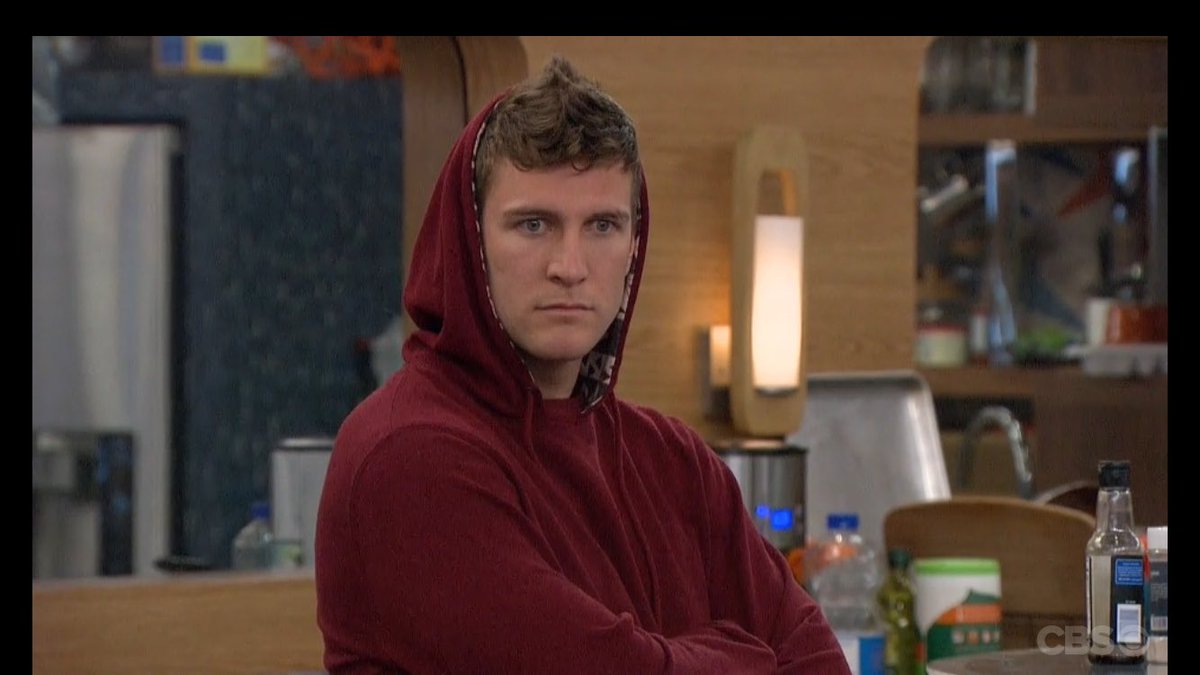 judgmentalbach's tweet photo. Corey pouting because he's a have not #BB18 #poorcorey https://t.co/jI2CTrOZ5R