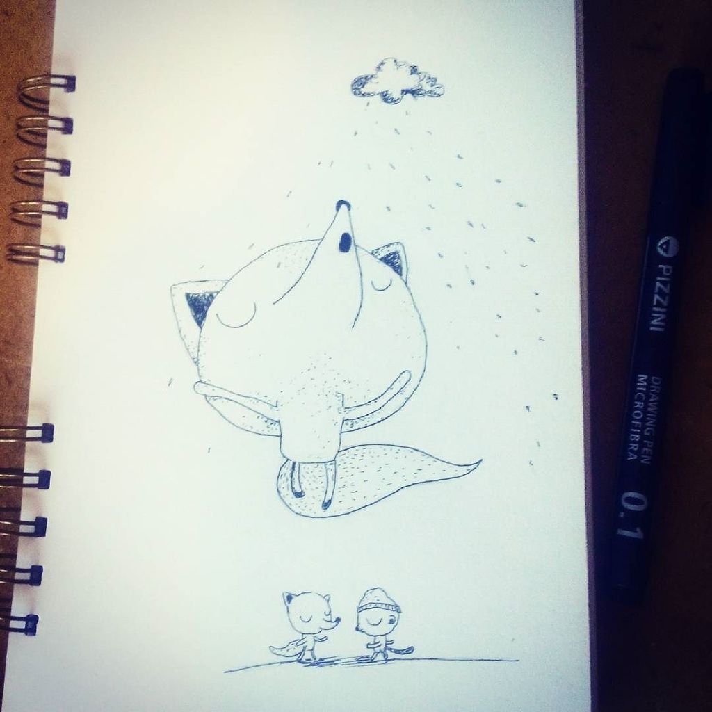 Leofrino's tweet photo. La lluvia moja, limpia y encuentra.
#sketchoftheday #inkoftheday #littlefox #innerfox #nor… https://t.co/GNv0lcAED3 https://t.co/d30skvhOhE