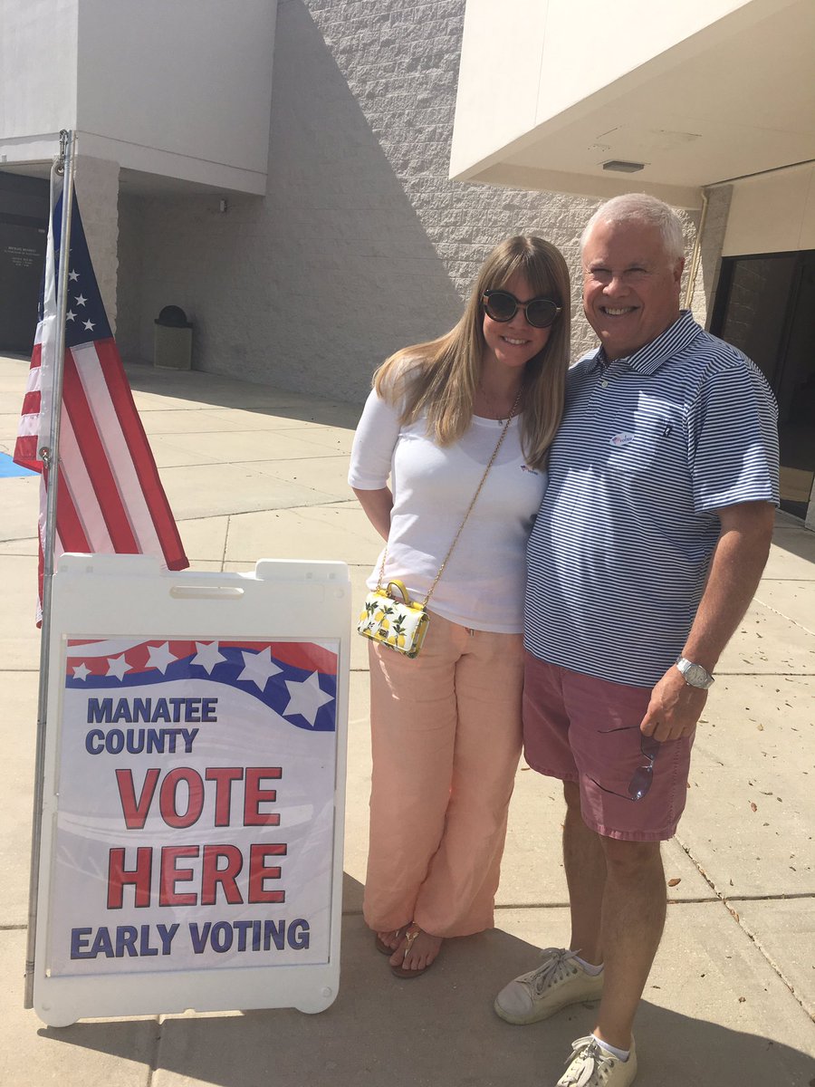 carlosberuff's tweet photo. Today Janelle and I voted. Make sure to vote for me for U.S. Senate if you are tired of career politicians in DC! https://t.co/4qOBtvHeXI