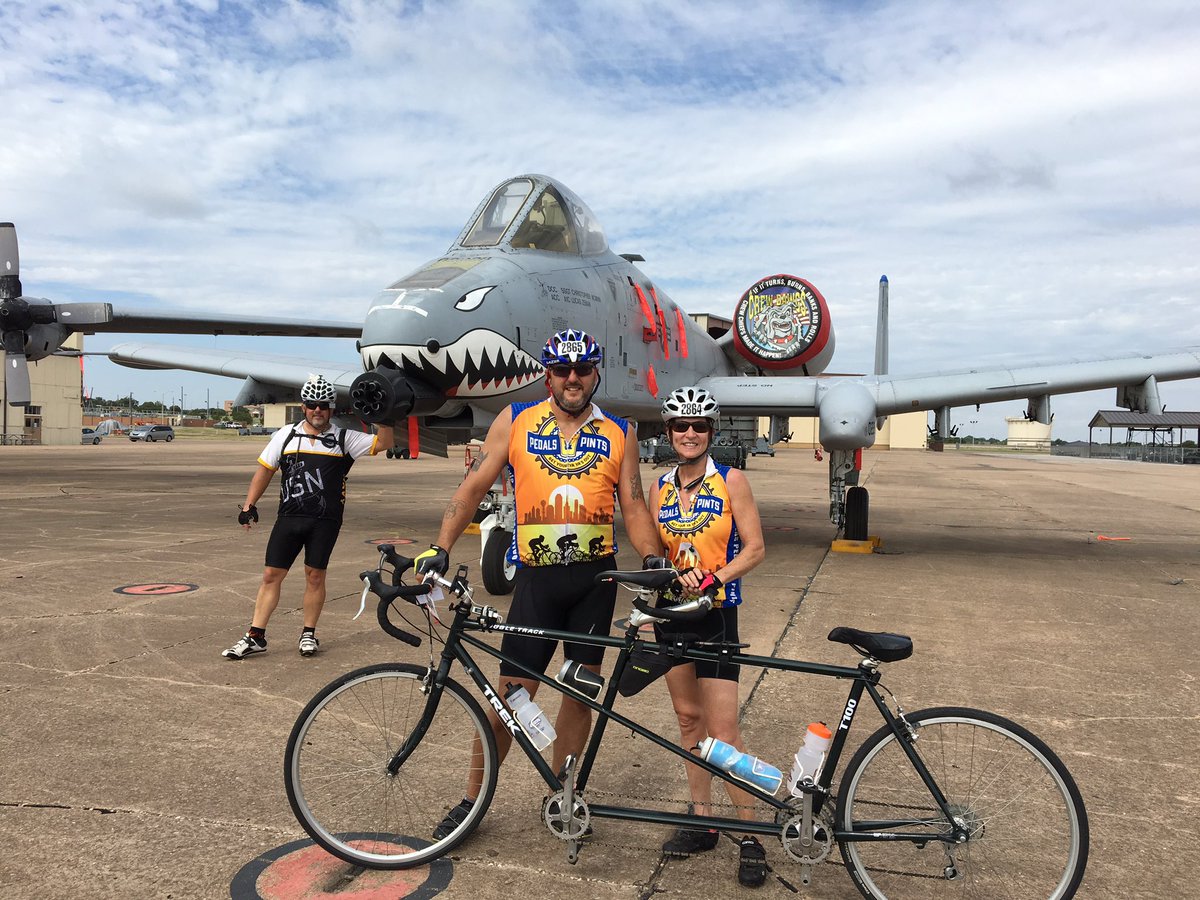 DPedalsandPints's tweet image. The Hotter than Hell 100 Wichita Falls Texas. 100 k done 17 mph avg. on the Tandem