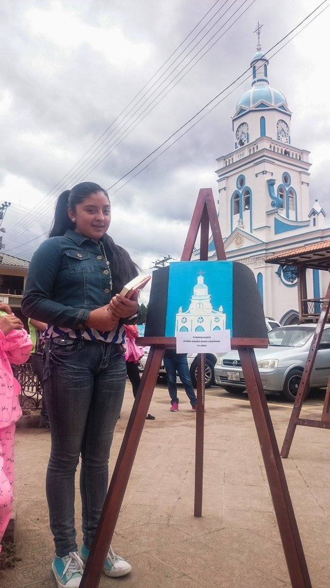 cuencaestodo's tweet photo. Reconocimiento a la niña Doris Zumba por su excelente participación en el proyecto #ParroquiArte Chiquintad. https://t.co/Ce9H0684D8