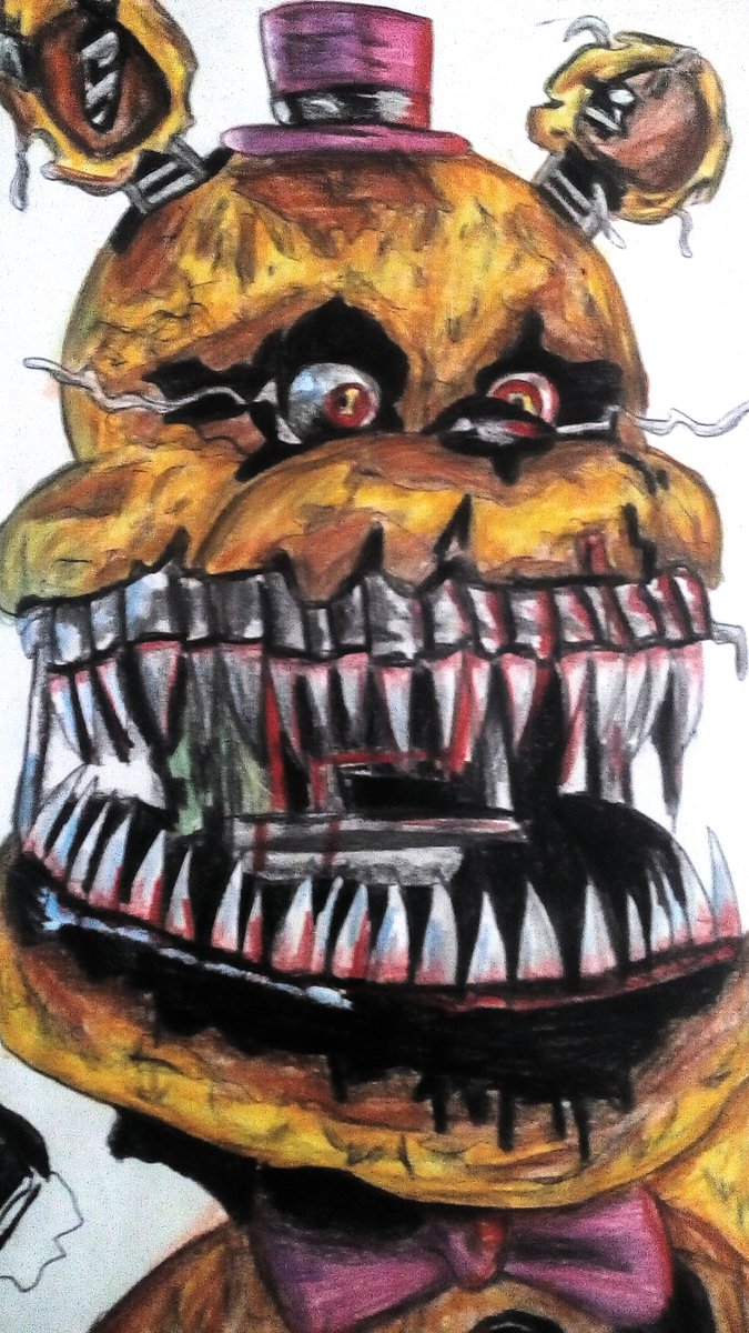 How to draw Nightmare Fredbear (FNaF 4) 