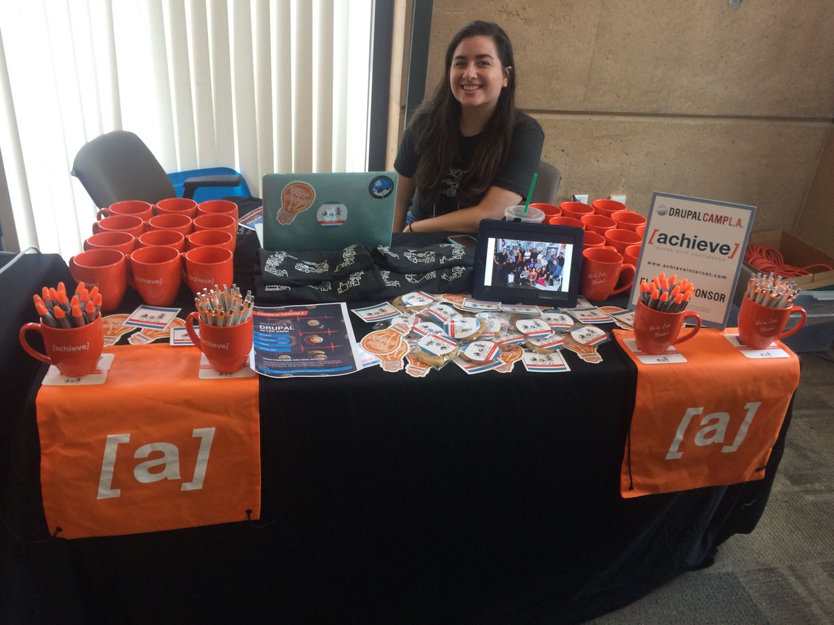 achieveinternet's tweet image. We made it to #DrupalCampLA ...excited to hear these amazing #drupal speakers!