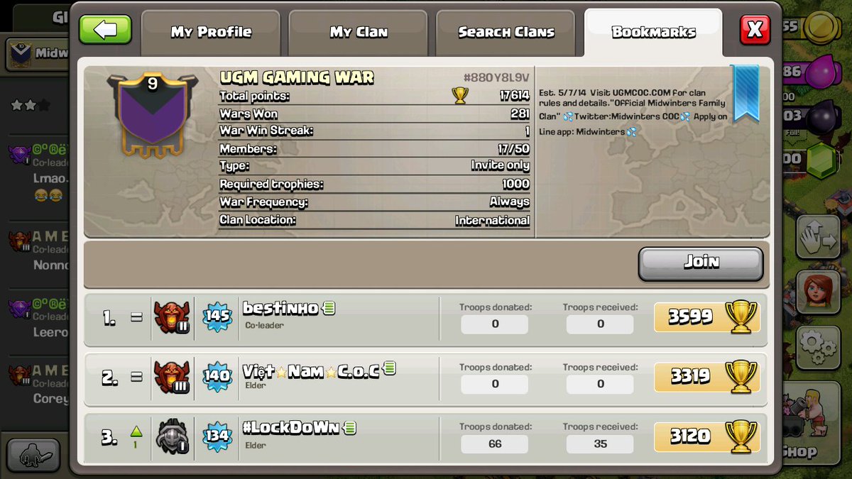 MidwintersCoC's tweet image. Excited to announce the newest addition to the Midwinters Clan Family, UGM Gaming War! #FutureIsBright #SpellChecked