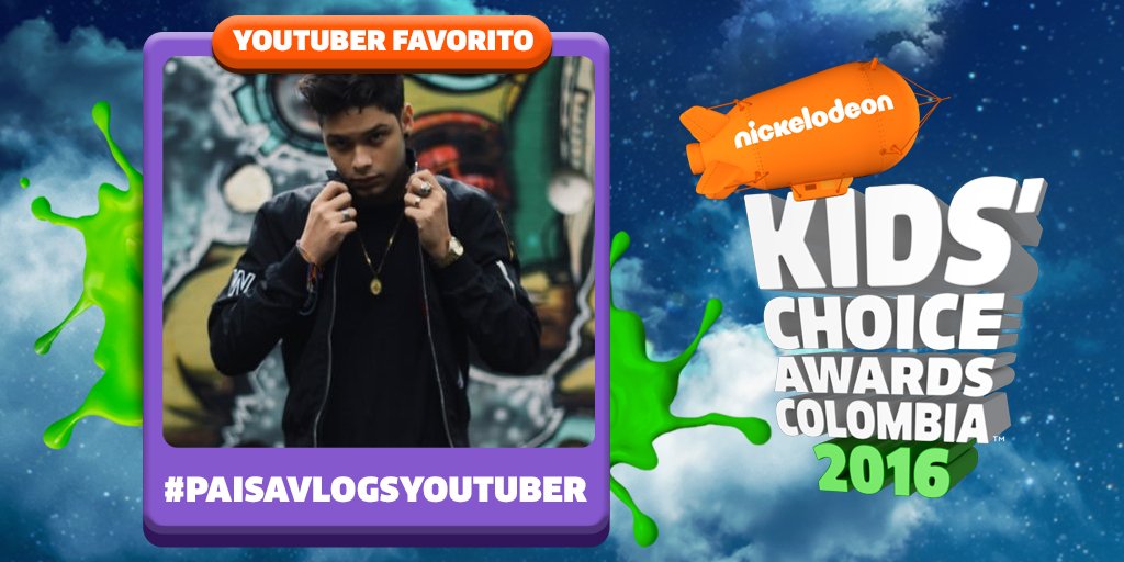 NickelodeonLA's tweet photo. ¡Es tiempo de votar! 😎 #KCAColombia

RT si quieres que #PaisaVlogsYoutuber se lleve el codiciado blimp de Tío Nick. https://t.co/y0LJZ0Py3F