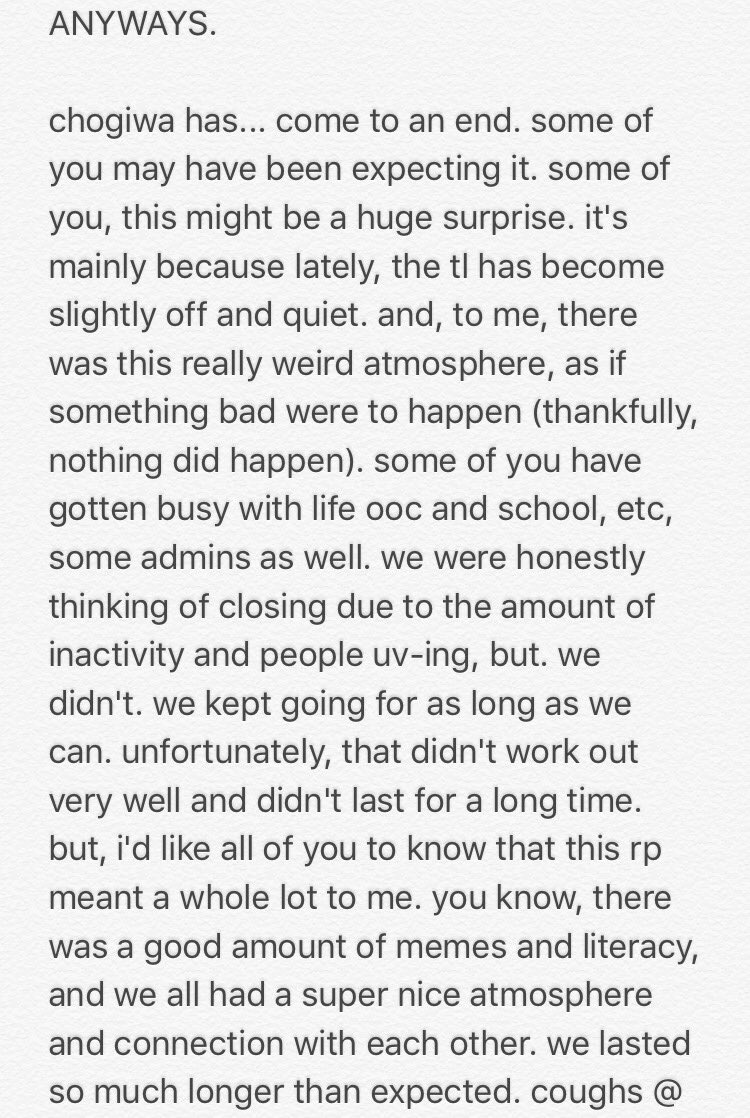 CHOGISMOSA's tweet photo. idk if anyone's here right now. but. here's my letter. i hope we can meet again in the future! https://t.co/tweS1zbDS6