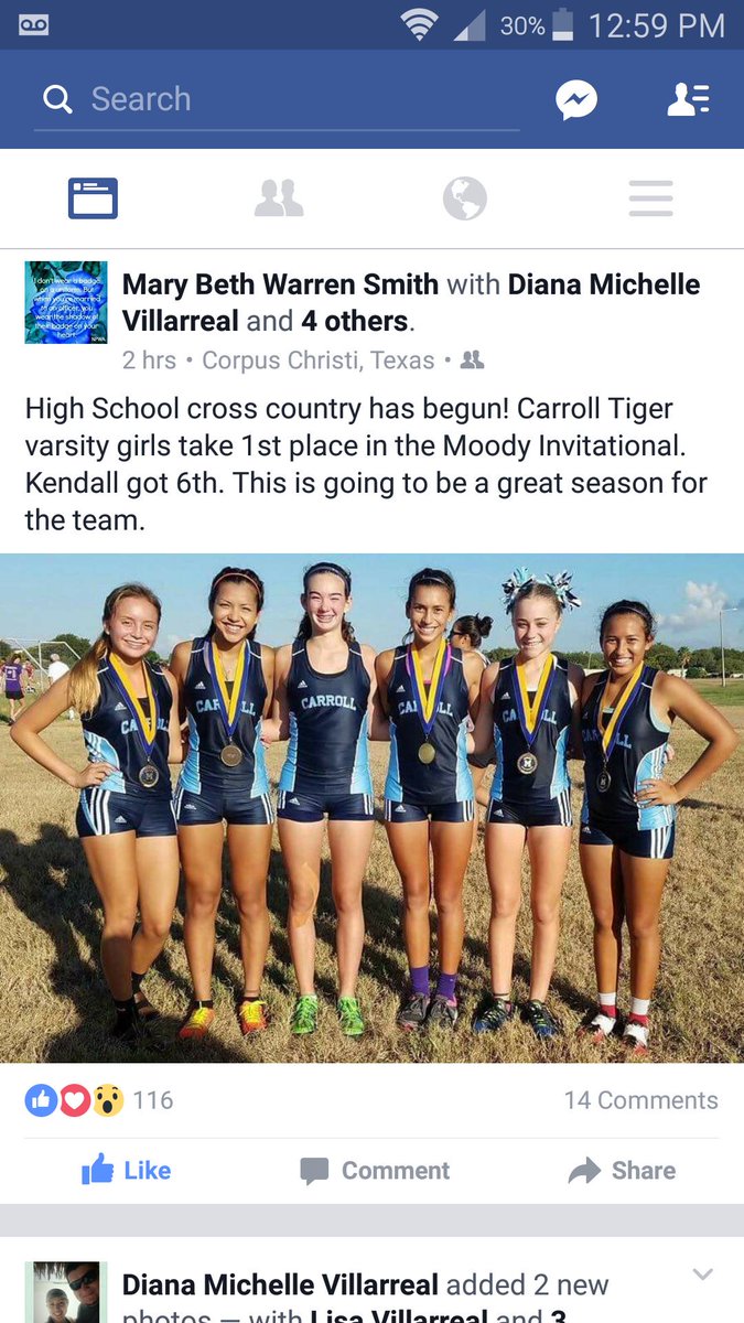 2016 Carroll Tigers XC team. Moody invitational champions