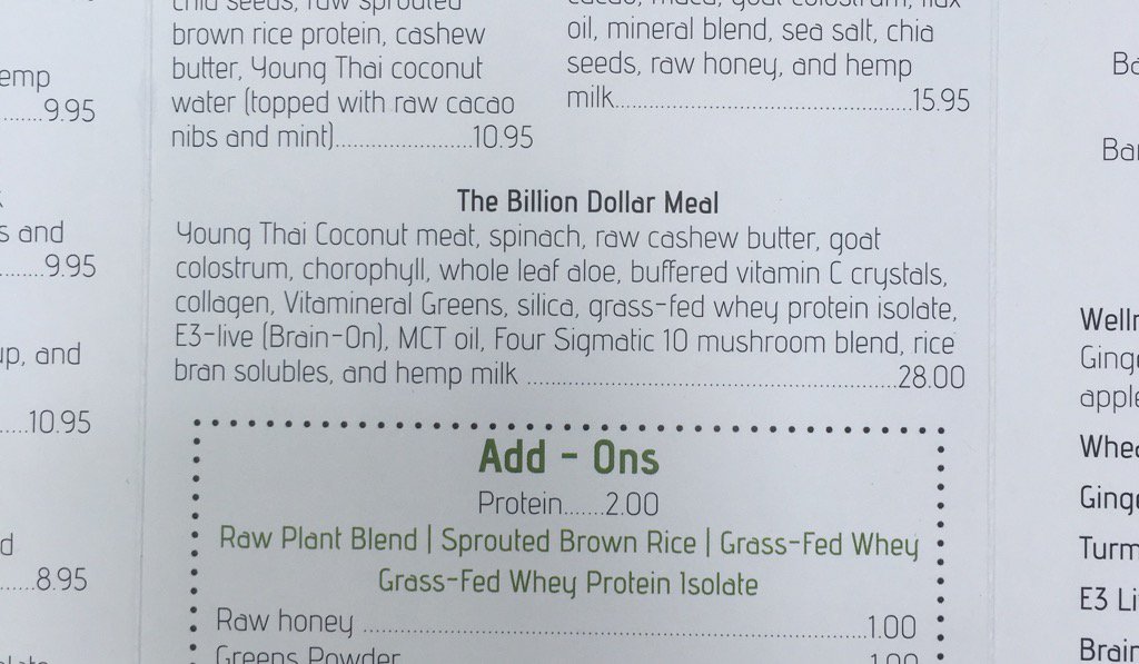 SanFranciscoVC's tweet photo. In Manhattan Beach at breakfast and considering the Billion Dollar Meal. I've never had goat colostrum before... https://t.co/1C7PC9vcuq