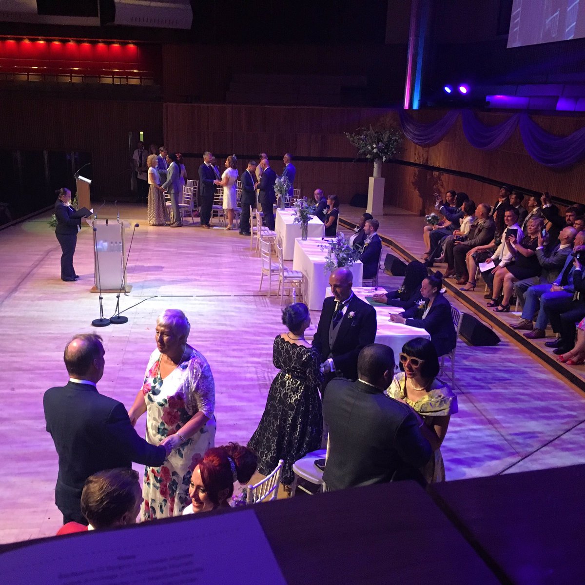 Had the most lovely day directing the choir at the RFH where loads of couples got hitched - at the same time!