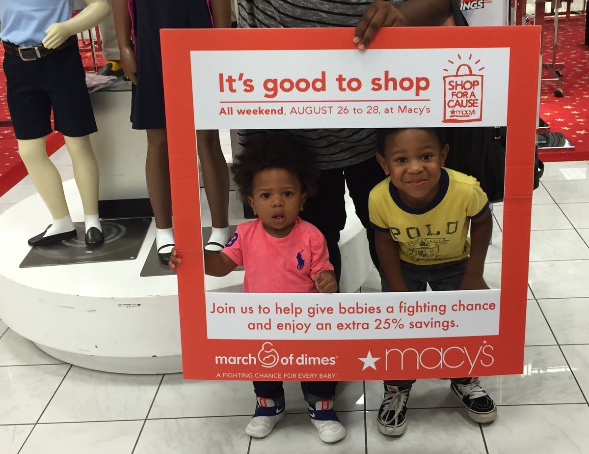 Give all babies a fighting chance when you donate $5.00 to <a href="/MarchofDimes/">March of Dimes</a> and #ShopForACause at <a href="/Macy/">macy.z</a>'s this weekend!