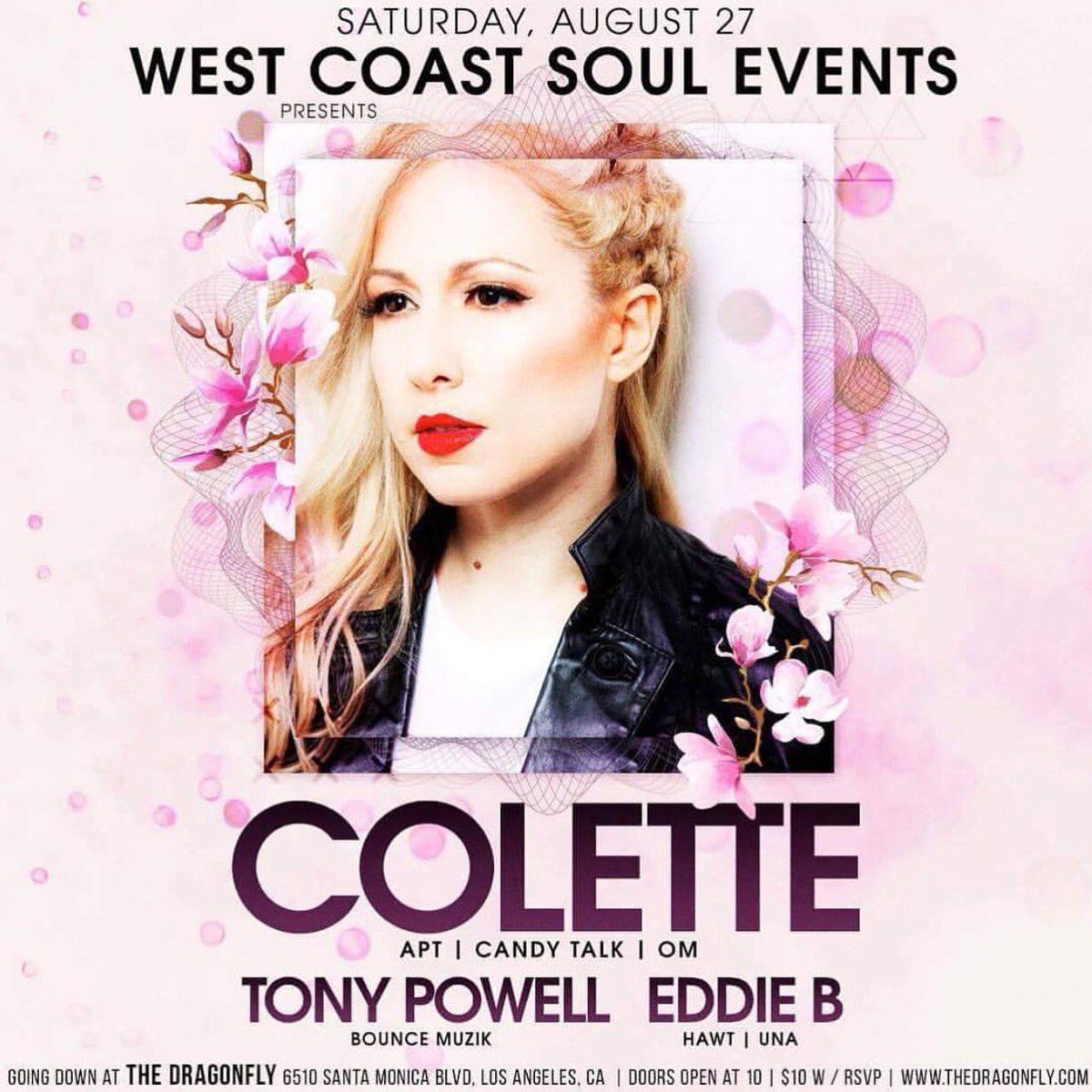 West Coast Soul is bringing a giant event to The Dragonfly tonight with the one and only Colette 🙌🔊🔊