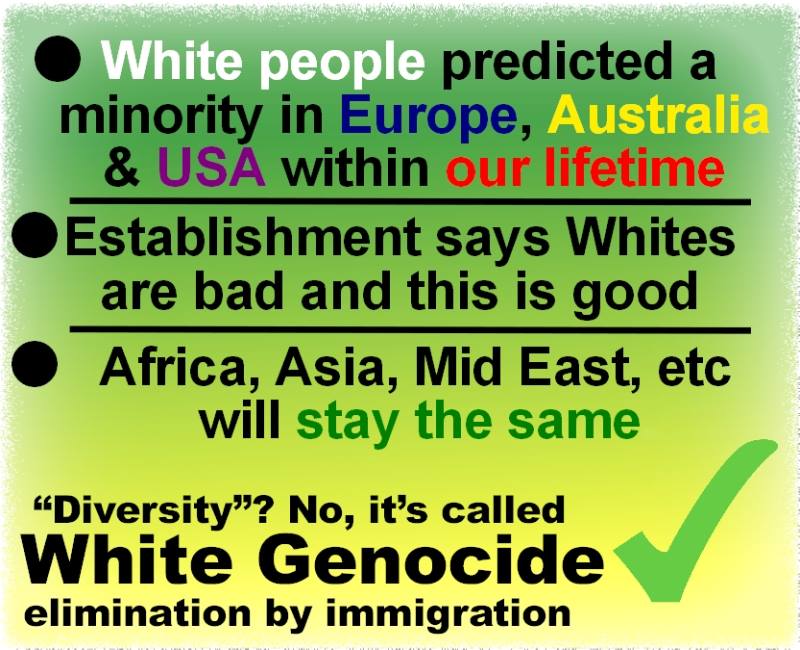 mud_bringer's tweet photo. Say NO to #WhiteGeNOcide! Stop #CHASINGDOWN white people in the name of #Diversity!
#UFCVancouver #NALCS #TORvMTL https://t.co/PsLAyb9bMW