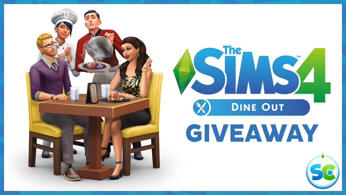 TheSimCommunity's tweet image. GIVEAWAY! FOLLOW + RT for a chance to win #TheSims4 Dine Out! Ends August 29th at 8PM CEST.