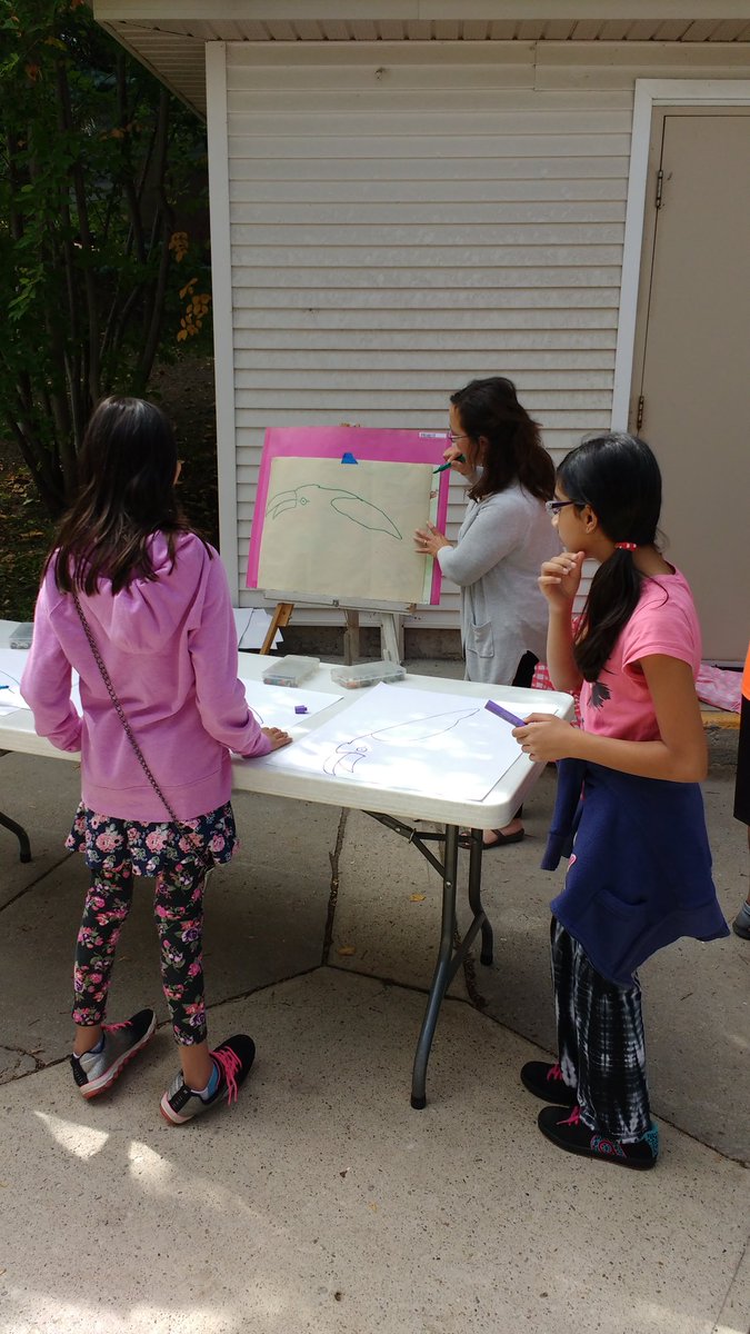 Aliki's Art House has some eager students learning new skills today!