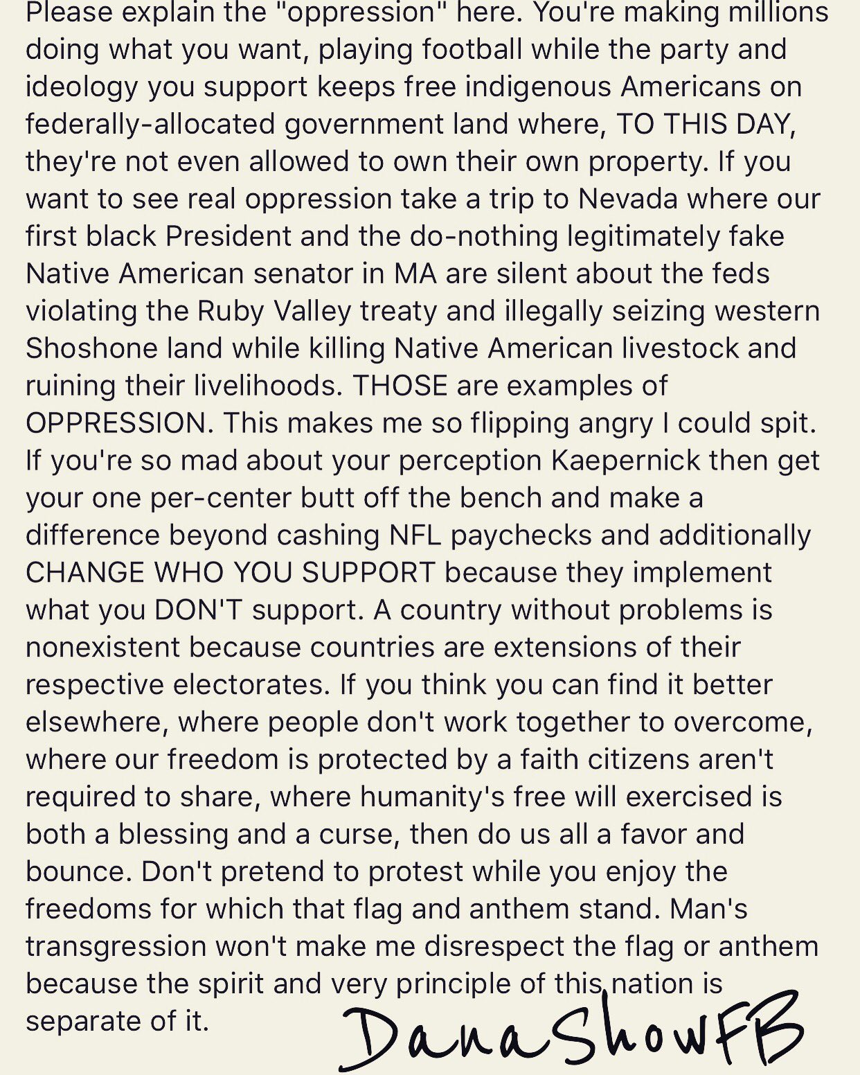 Dana Loesch on Twitter: "Dear @Kaepernick7