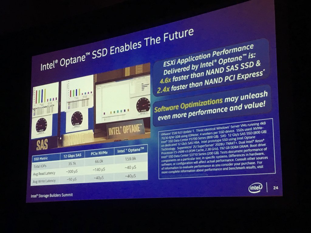 SFoskett's tweet photo. This is WHY I want an Optane SSD #StorageBuilders https://t.co/ZEsxhBizEC https://t.co/6J2YAfF6Cl