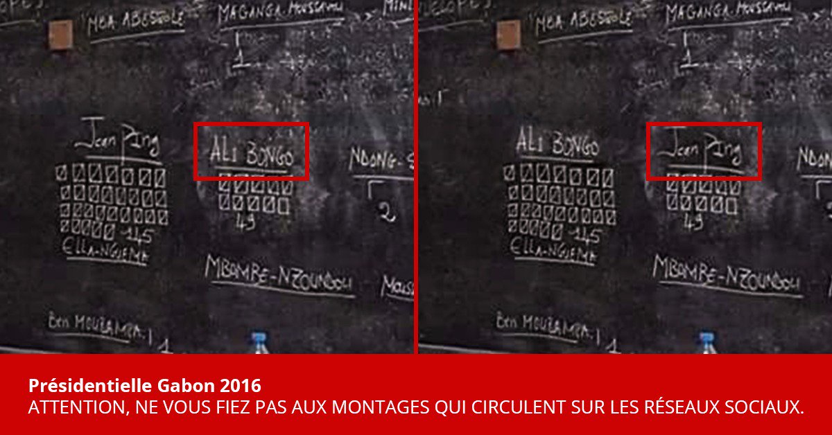 MinInterieurGA's tweet photo. Présidentielle #Gabon2016 : attention aux montages, seule la CENAP est habilitée à publier les résultats officiels. https://t.co/AmkIjRl1Lt