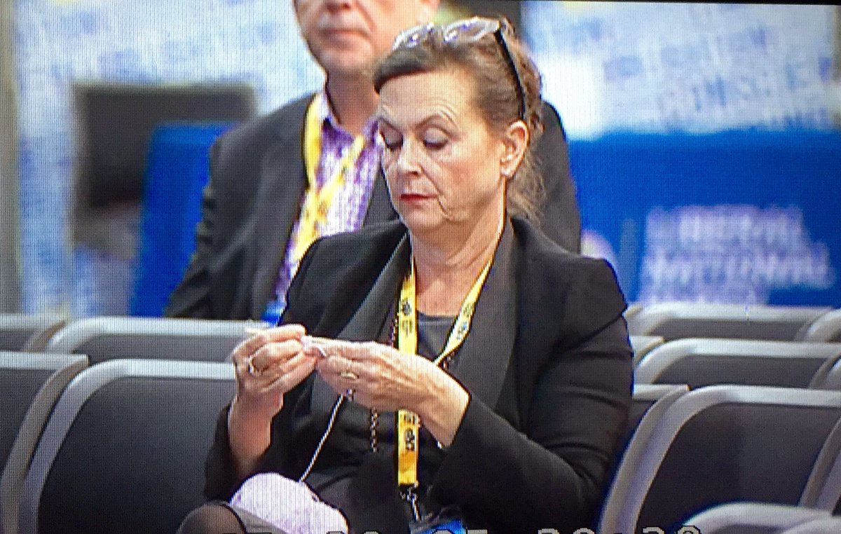 hornseyj's tweet photo. Upholding a fine needlework tradition at the QLD LNP convention #LNPC16 https://t.co/8BWd63p3Co