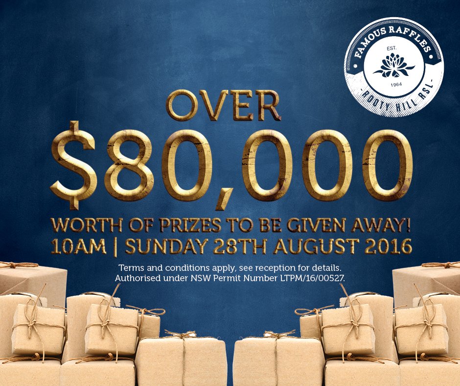 $80K Raffle is on from 12pm!