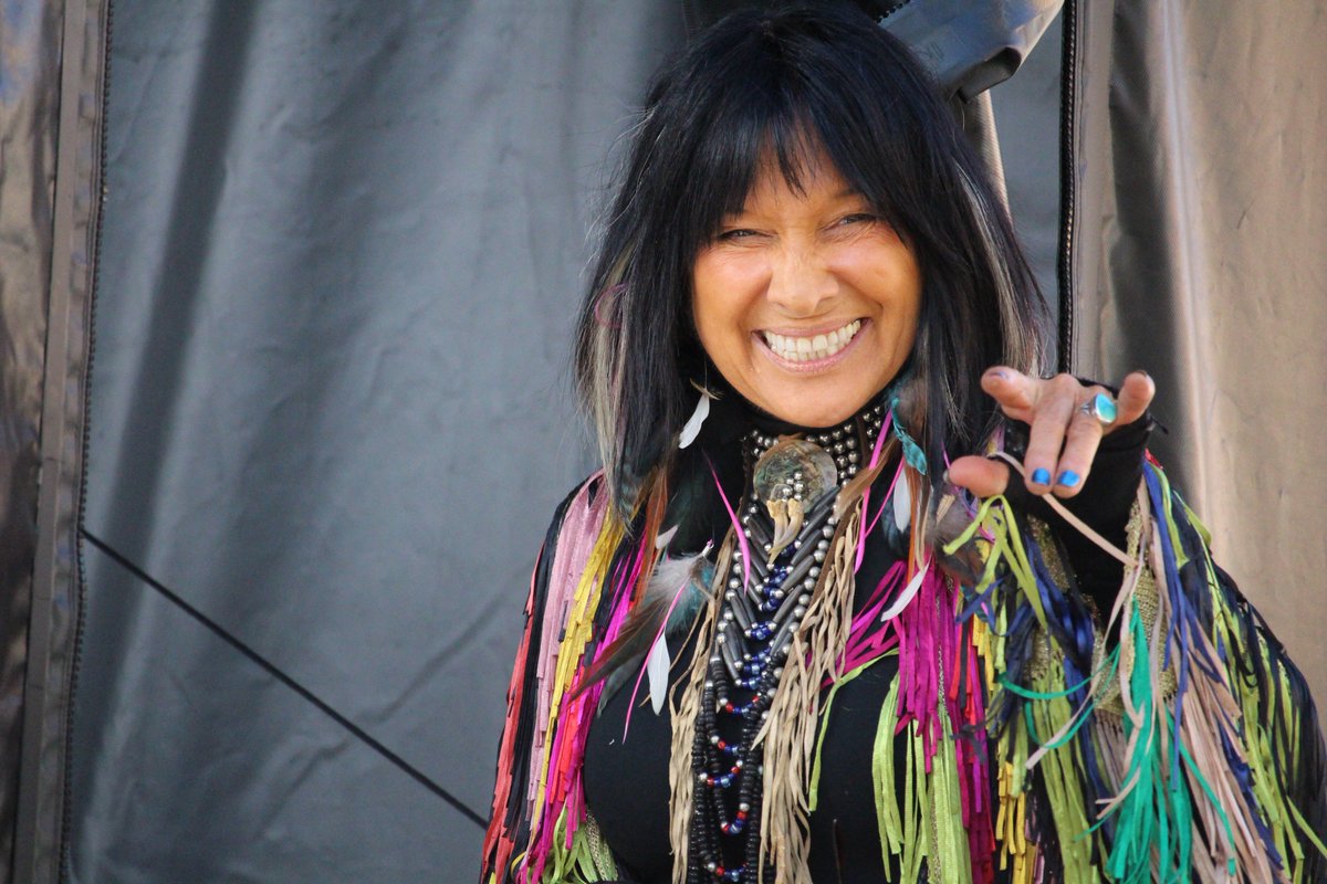 Returning to the stage is the 2016 Juno award winning artist <a href="/BuffySteMarie/">Buffy Sainte-Marie</a> bluefeathermusic.ca #BFMF2016