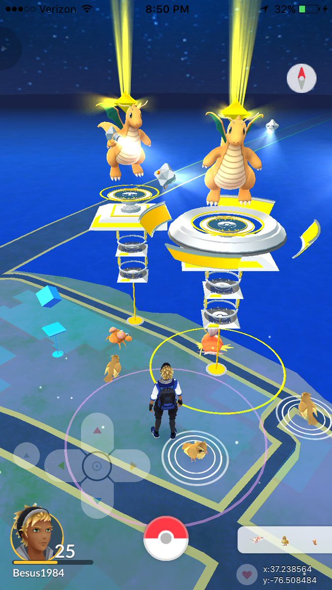 TeamInstinct804's tweet photo. Holding two gyms at mo #PokemonGO #TeamInstinct #TeamRocket https://t.co/wBpSxGnoTy
