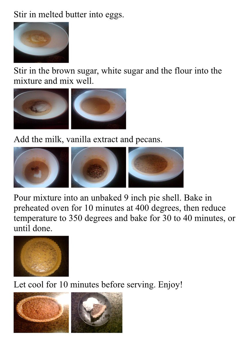 Thesugarfanatic's tweet photo. Nothing like some warm #pecanpie Easy instructions 4 Saturday night treats #timefordessert #eatmorepie #joysofbaking https://t.co/sU6yITEpPK
