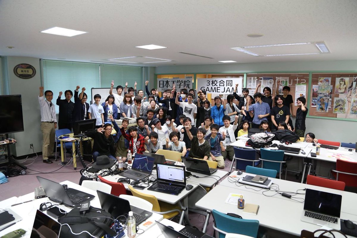 日本工学院ゲームクリエイター科 蒲田校 北海道校にて ３校合同ゲーム ジャム開催 蒲田校 八王子校 北海道校の三校の学生を集め 実際に業界で活躍している方たちのもと ゲームジャムを行いました 詳しい内容は T Co C8bedfuggm 日本工学院