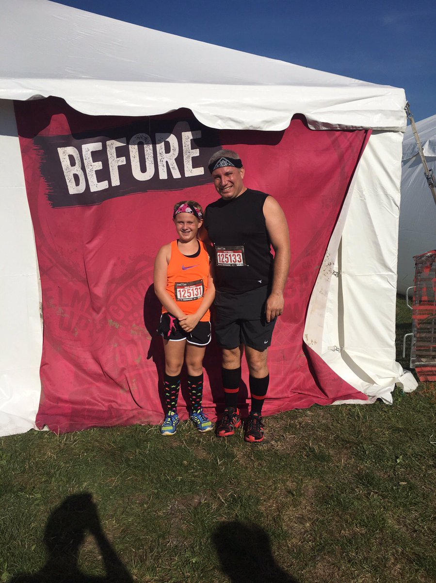 pburrell's tweet photo. Our first obstacle course race together. She was fantastic! #WarriorNation https://t.co/iyxUmeruLQ
