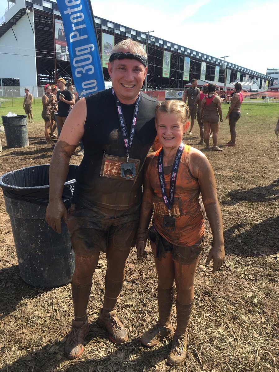 pburrell's tweet photo. Our first obstacle course race together. She was fantastic! #WarriorNation https://t.co/iyxUmeruLQ