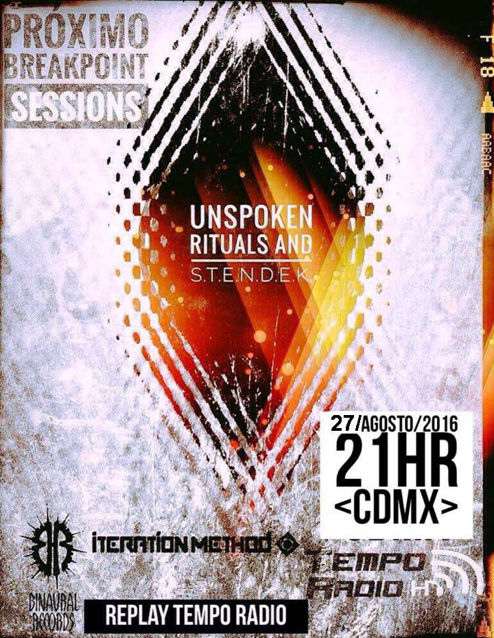 Angelika_Kay's tweet photo. ON AIR! @djStendek pres #BreakpointSessions 15 w/ Unspoken Rituals guestmix tune in: https://t.co/wUyyjeSLFa #Techno https://t.co/ZhqcWLsD6H