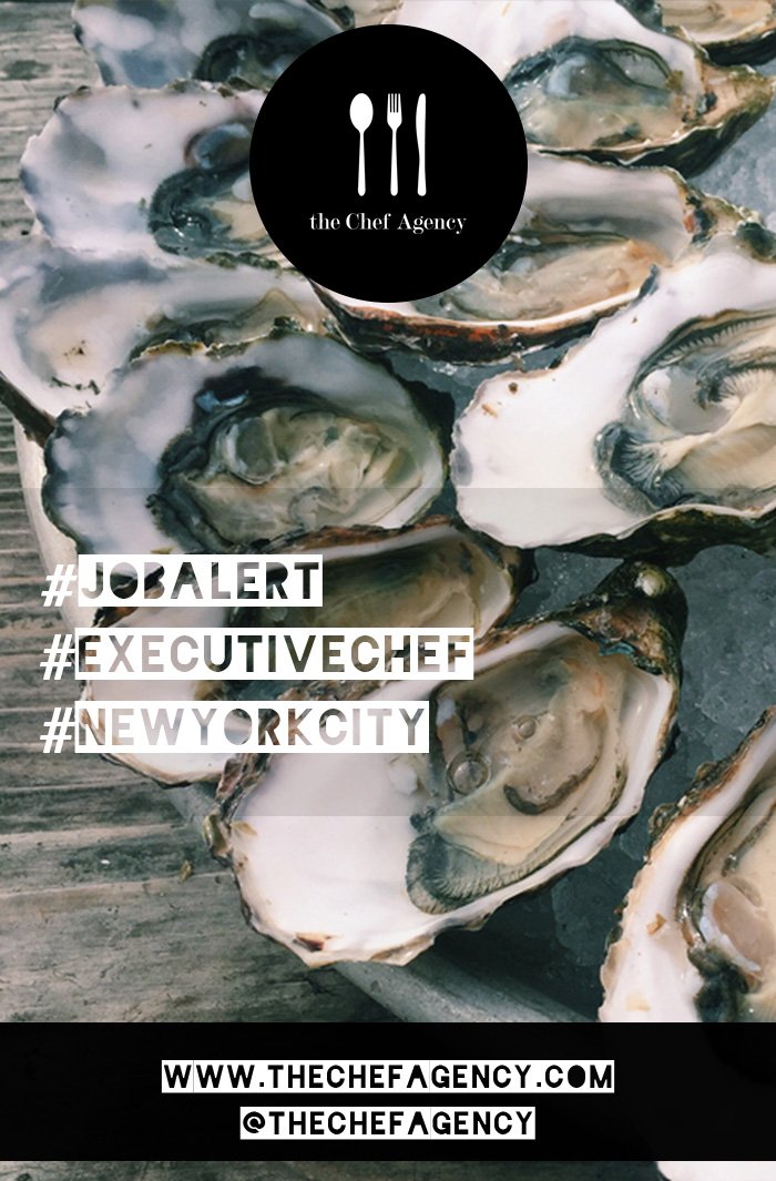 We're looking for an Executive Chef in NYC! Email us at km@thechefagency.com!