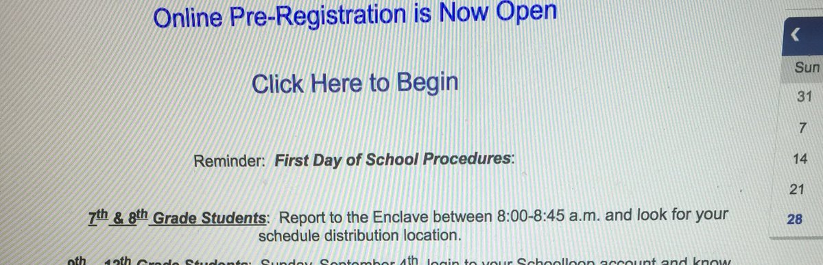 if you don't get your schedule on the 4th make sure to follow these directions on the first day of school!