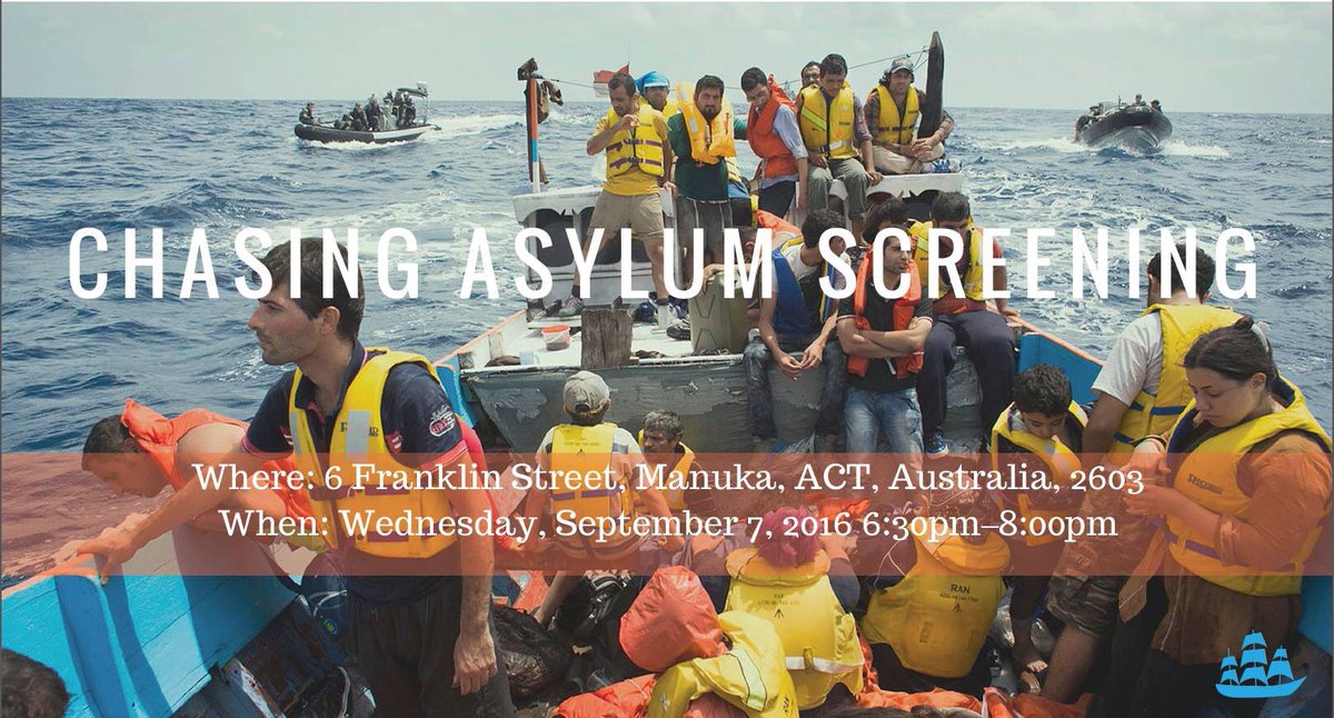 IAmABoatPerson's tweet photo. Canberra, today is your last chance to buy tickets to Chasing Asylum #refugees #asylumseeker https://t.co/B4s6SXpb04 https://t.co/OyvmZCsZCP