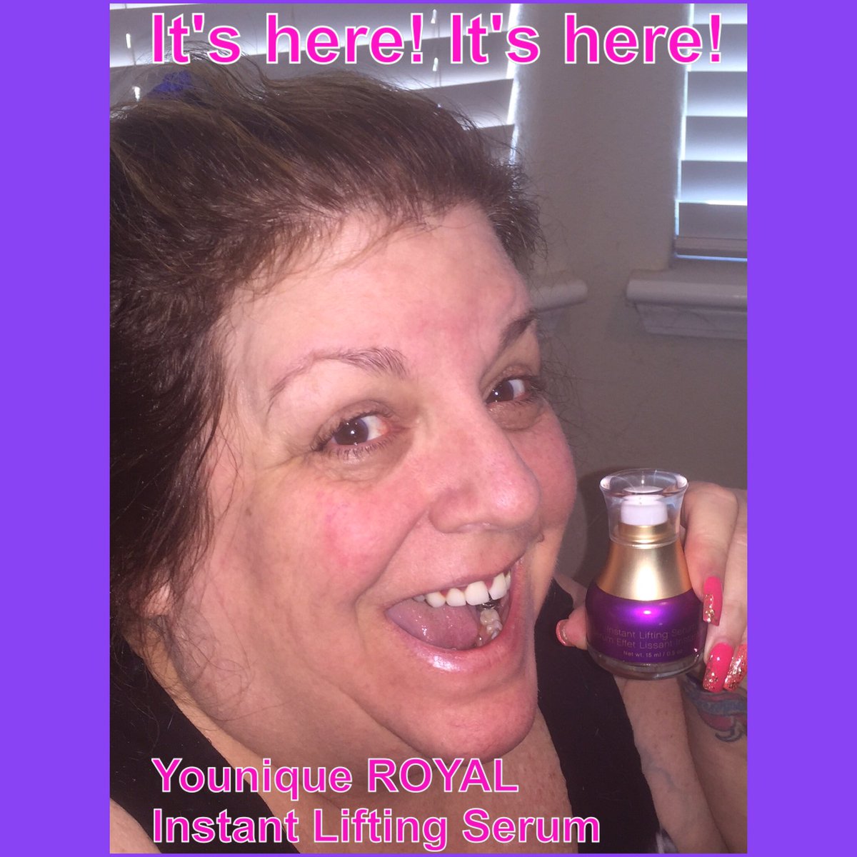 Tazomatic's tweet photo. Younique ROYAL Instant Lifting Serum. Buh Bye under eye bags, fine lines, saggy skin areas of our face. https://t.co/WG8G16NcE8
