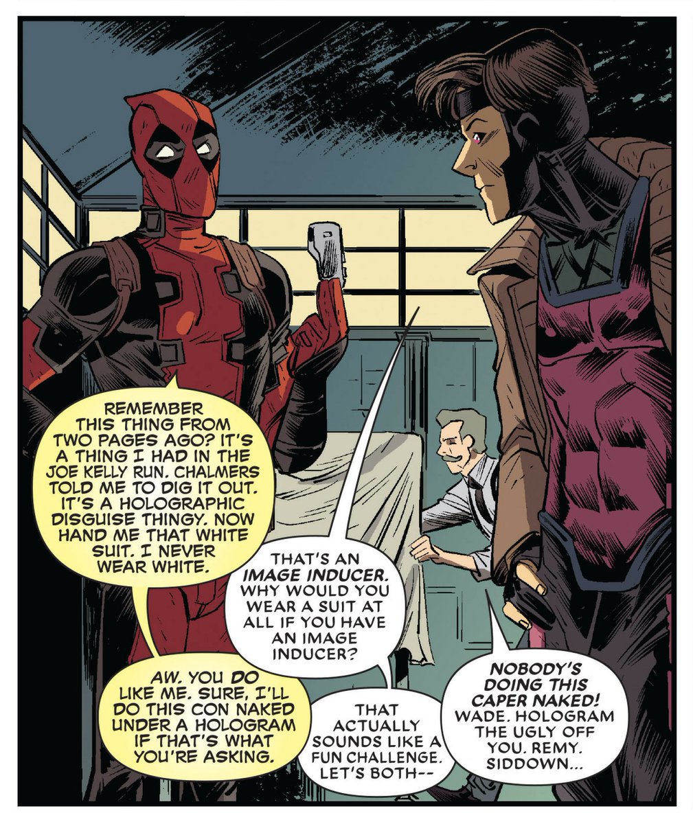 jpooch21's tweet photo. Also, #Deadpool & #Gambit should just fuck already right? #DeadpoolVGambit https://t.co/cDMJCvY4J0