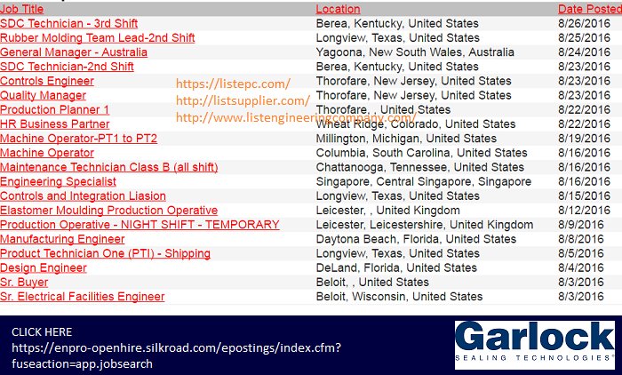 listengineer's tweet image. garlock job career vacancy
listengineeringcompany.com/job.html