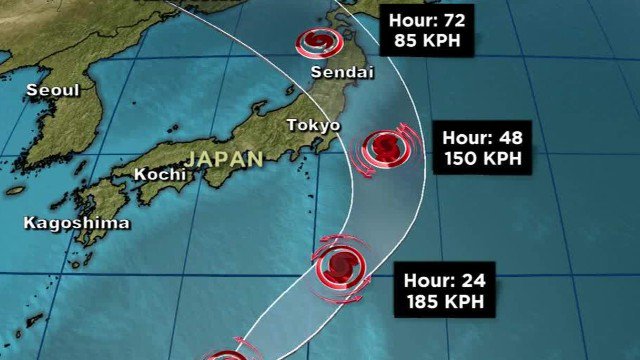 Typhoon Lionrock is closing in on Japan, the 3rd powerful storm to hit the nation in a week. cnn.it/2bzwVam