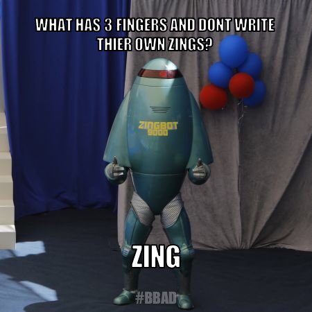 Steve93879612's tweet photo. #bbad #bb18 #bbzingbot @ZingbotOfficial #zingbot #zingzingbot @BBADOrwell https://t.co/WmN9vTHSxX