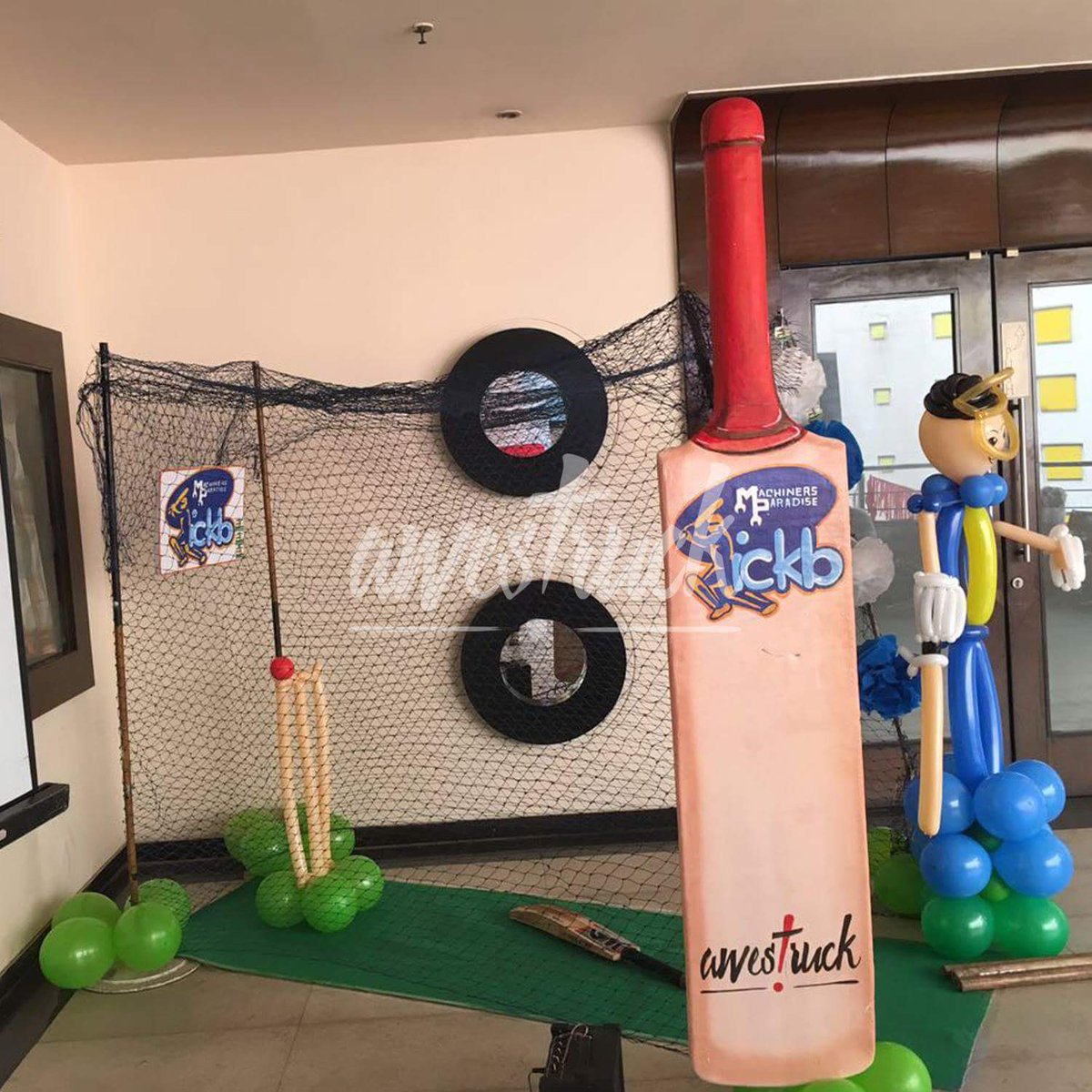awestruck_kol's tweet photo. Our hard work finally paid off! Check out the #cricket themed #decor by #Awestruck for #ICKB’s Cricket #Tournament. https://t.co/kJF0L3QMAG